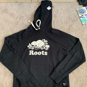 Roots Womens hoodie black/white